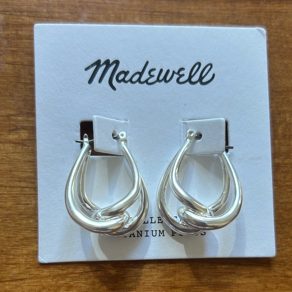 Madewell Silver Loop Earrings
